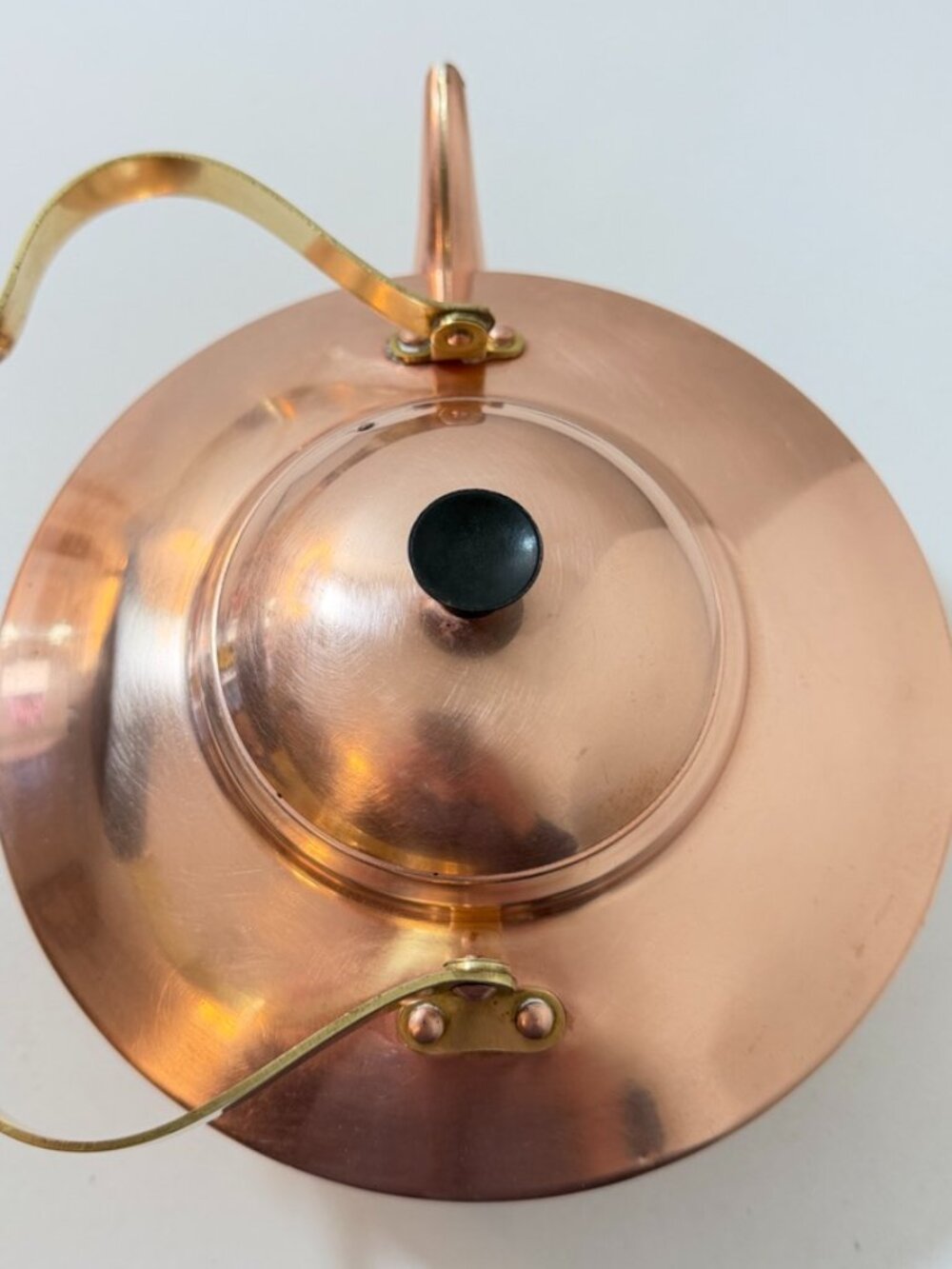Vintage Douro B&M Copper Kettle w/ Brass & Plastic Handle Small/ 6 cups Portugal - Picture 10 of 16